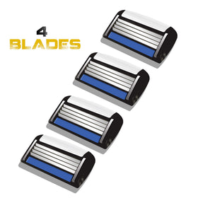 HeadBlade HB4 in use on scalp demonstrating controlled shave and reduced pulling for comfort