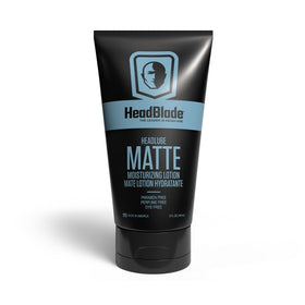 HeadBlade HeadLube Matte front bottle showing label and matte finish benefit