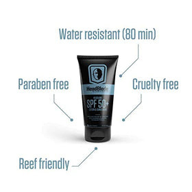 HeadBlade HeadLube being applied to a shaved scalp for sweat-resistant protection
