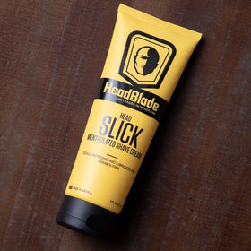 HeadBlade HeadSlick label and ingredient list highlighting gentle formula