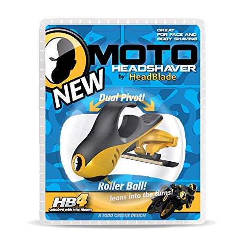 HeadBlade Moto with HB6 cartridge installed for compatible blade flexibility
