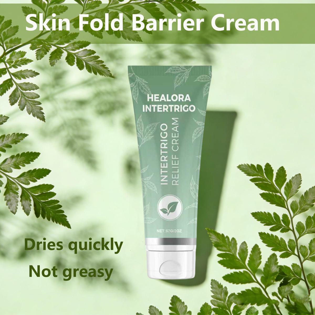 Healora Intertrigo on bathroom shelf in routine setting for everyday use