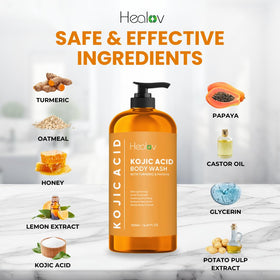 Healov soap staged in bathroom routine to show daily use benefit