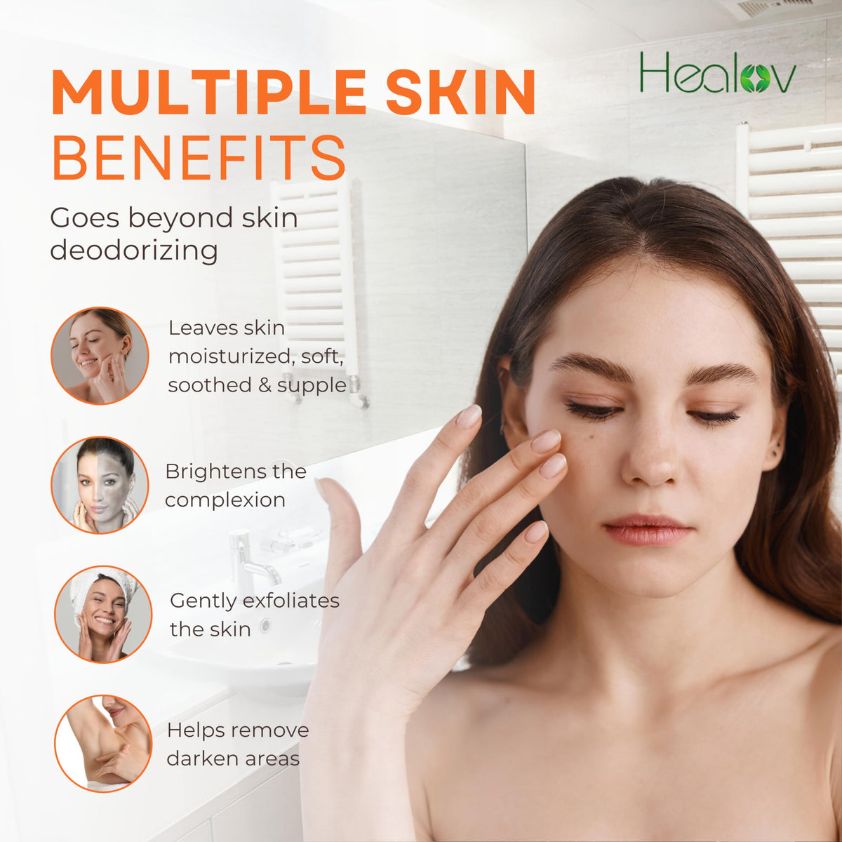 Healov close label detail highlighting ingredients and artisan-made quality benefit