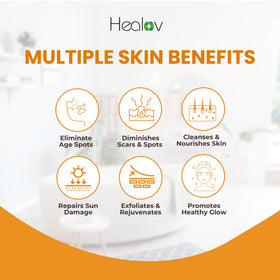 Healov being used in shower showing easy rinsing and cleansing benefit