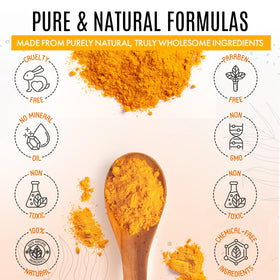 Healov turmeric lotion on bathroom shelf in lifestyle setting for daily routine