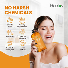 Healov soap applied to underarm demonstrating targeted brightening use