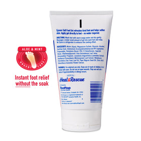 Heal&Rescue before and after sole comparison showing softer, more comfortable feet after use