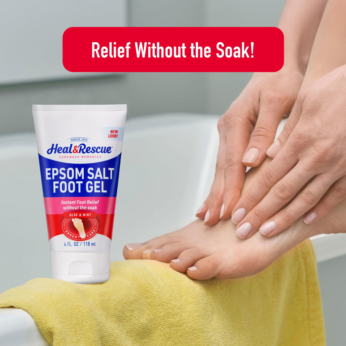 Heal&Rescue gel texture close-up highlighting smooth aloe-rich gel for fast absorption and hydration