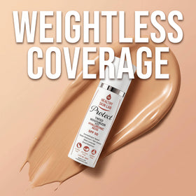 Healthy Skin Lab tinted swatch on hand, demonstrates universal tint and natural coverage benefit