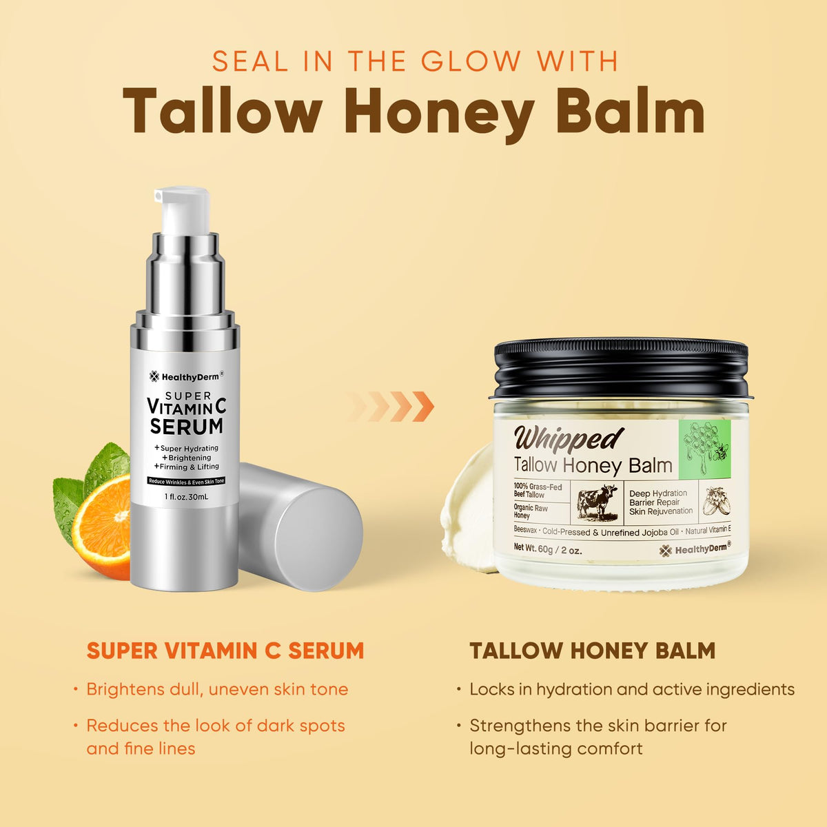 HealthyDerm balm being smoothed on hand to soothe dry skin