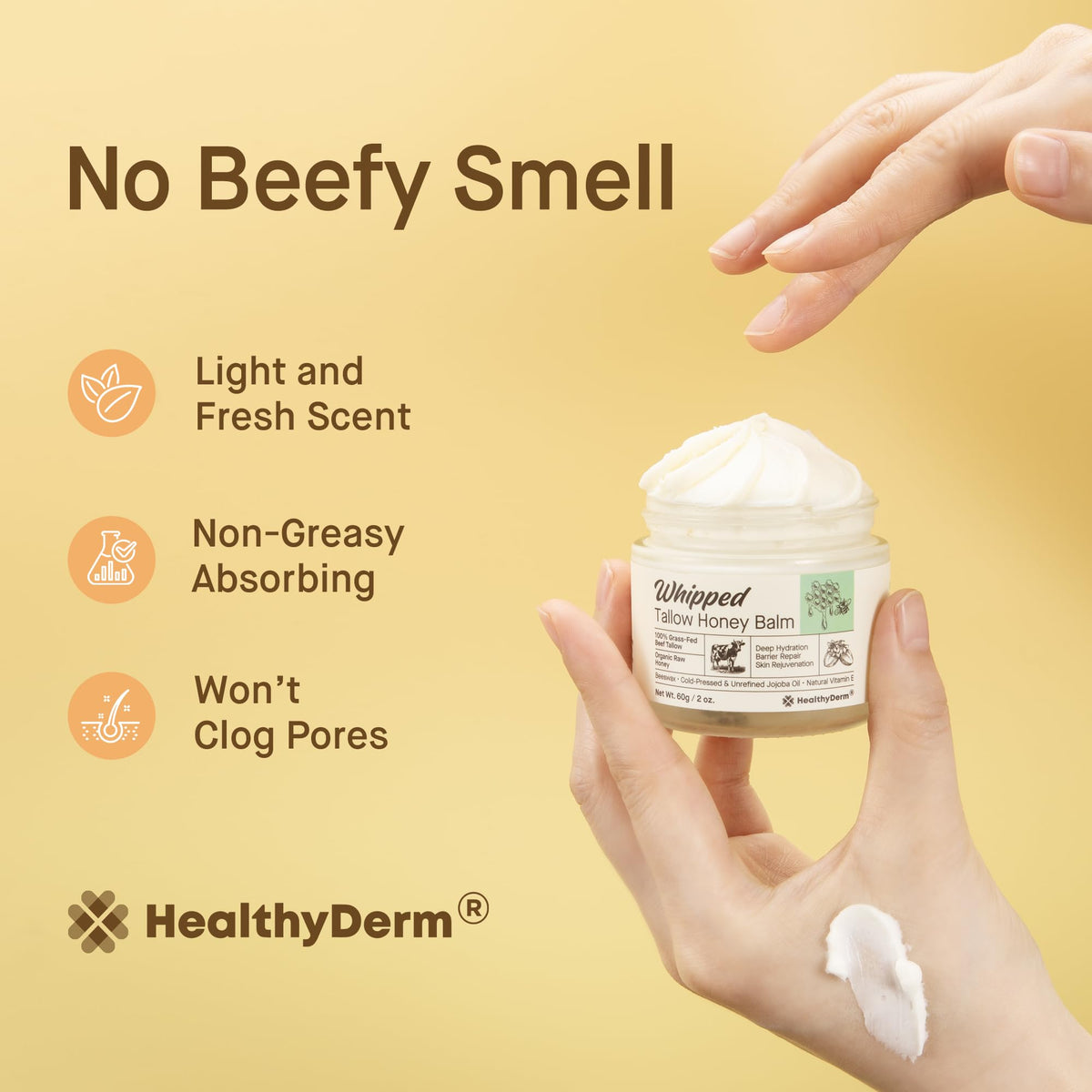 HealthyDerm GMP batch seal denoting quality-made in USA