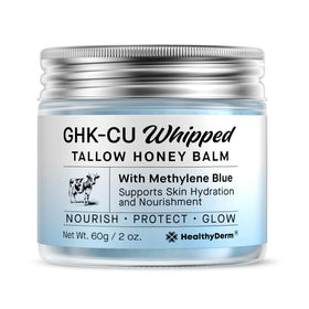 HealthyDerm lifestyle shot on bathroom counter suggesting daily routine integration