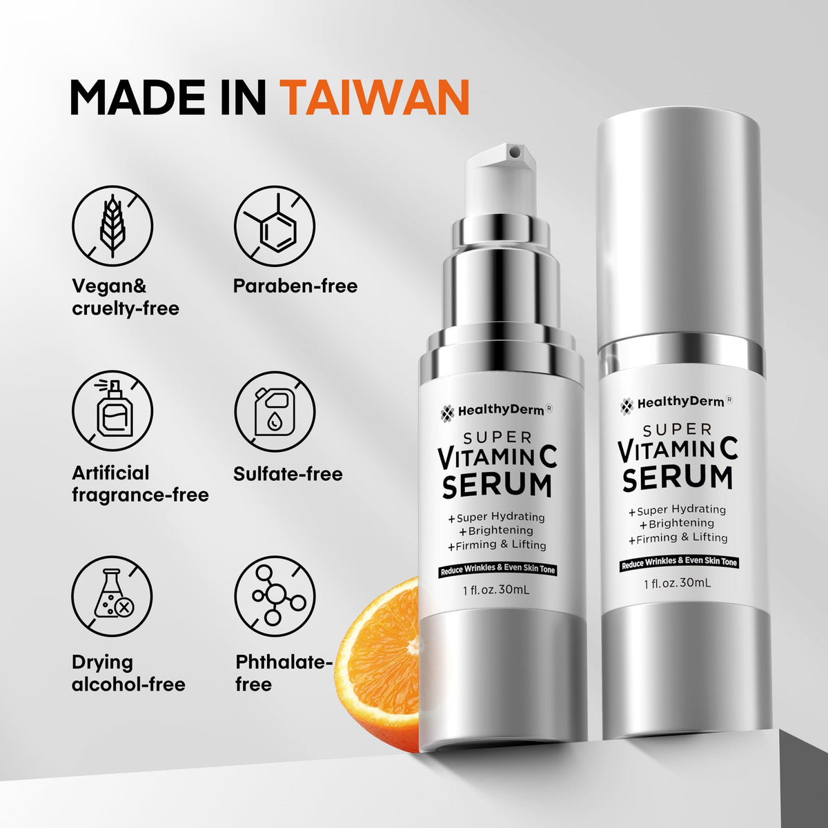HealthyDerm serum paired with Tallow Honey Balm to lock in moisture