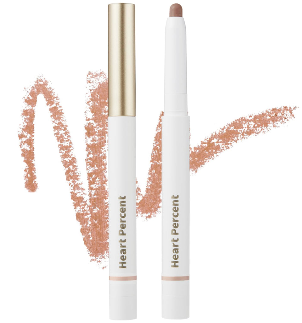 Heart Percent front packaging showing sleek retractable lip pencil and shade name for easy selection