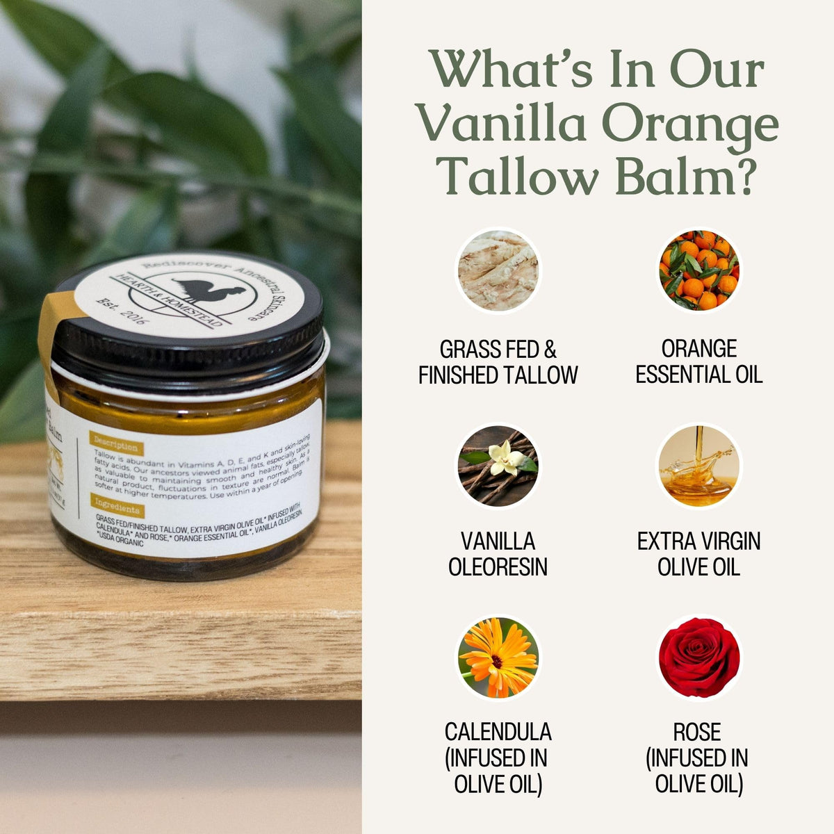 Hearth and Homestead balm next to travel pouch illustrating portability for on-the-go care