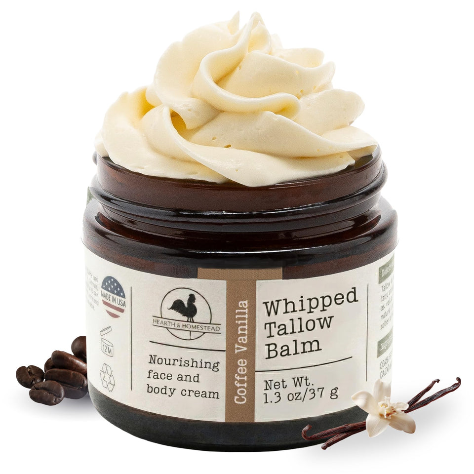 Hearth and Homestead jar front label showing product name and scent
