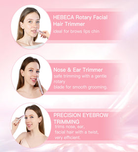 HEBECA close-up of hypoallergenic cone tip highlighting safe, irritation-free trimming
