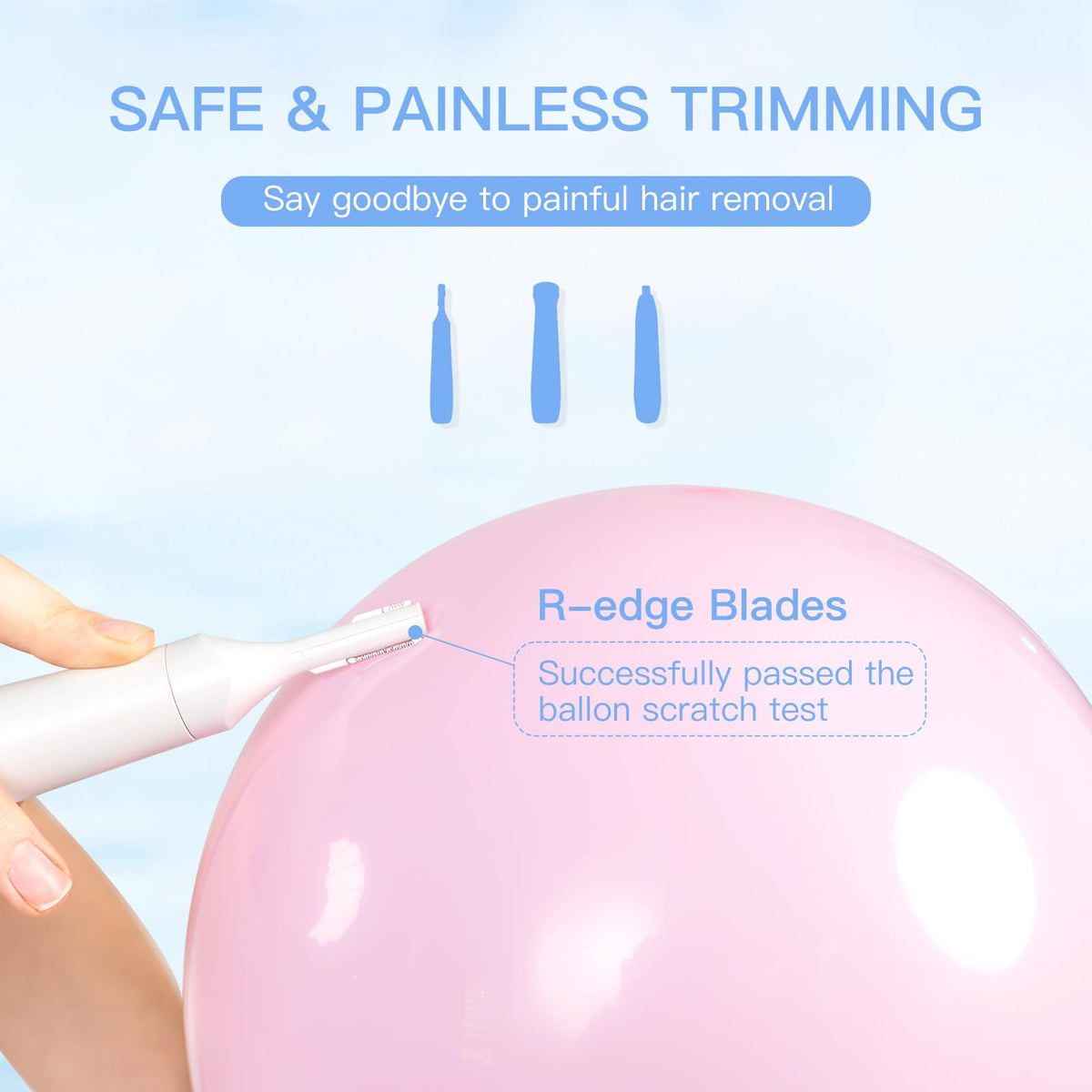 HEBECA foil shaver surface close-up for irritation-free removal of peach-fuzz