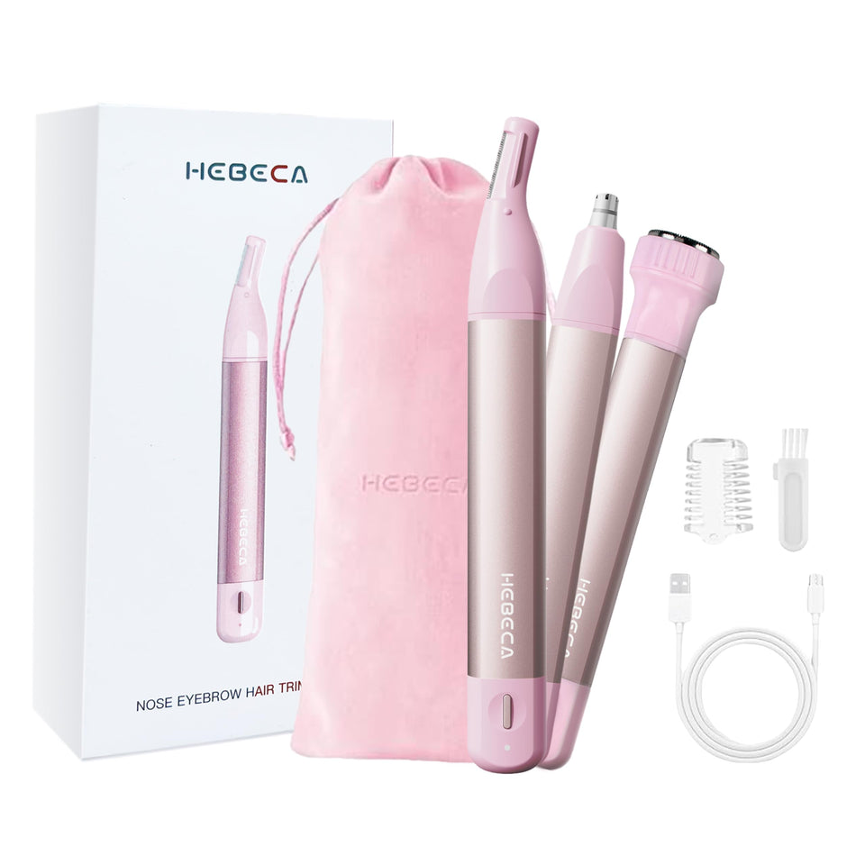 HEBECA metal trimmer front view showing compact design and controls for easy grooming
