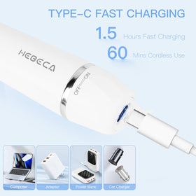 HEBECA facial trimmer and travel pouch ready for on-the-go grooming