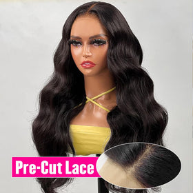 Hedy natural hairline middle part demonstrating seamless lace blend