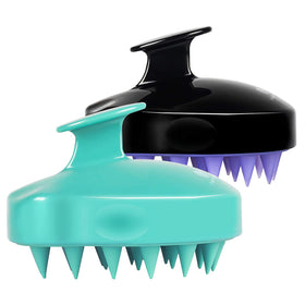 HEETA front view of green and black brushes showing compact shape and colors