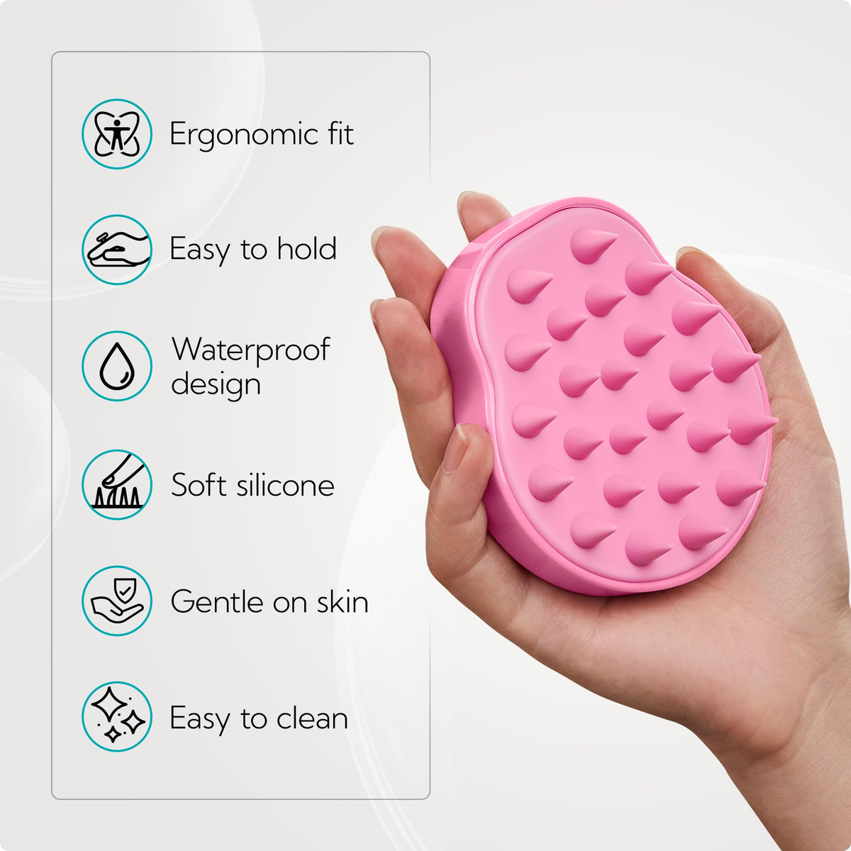 HEETA used in shower showing waterproof design and effective cleansing