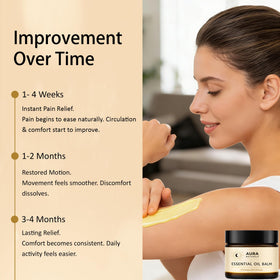 Heidelux Aura Naturals jar next to hand to display size and easy portability for on-the-go use