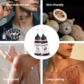 HEILFNL applying ink through stencil demonstrating precise, pain-free use