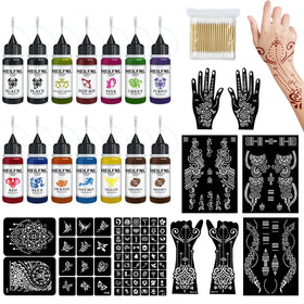 HEILFNL full kit spread showing bottles and stencils for easy DIY