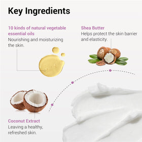 HEIMISH close-up label showing product claims and ingredient clarity