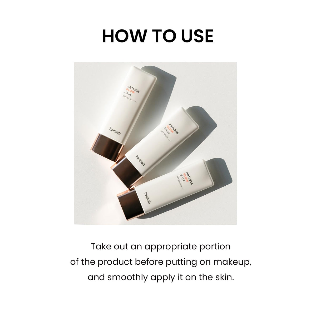 HEIMISH used during morning routine giving hydrated, dewy complexion