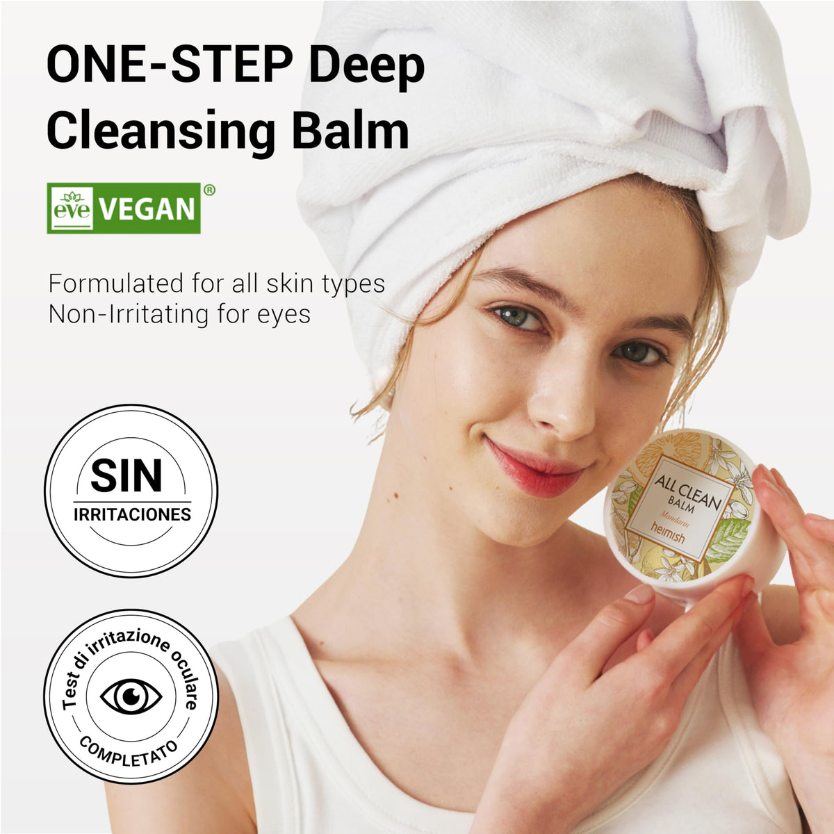 HEIMISH product label highlighting mandarin oil and natural extracts for aromatic benefit