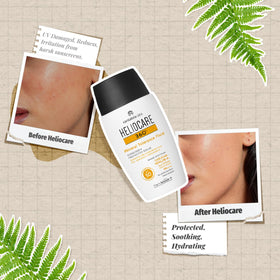 Heliocare tube inside a pouch, easy travel and reapplication
