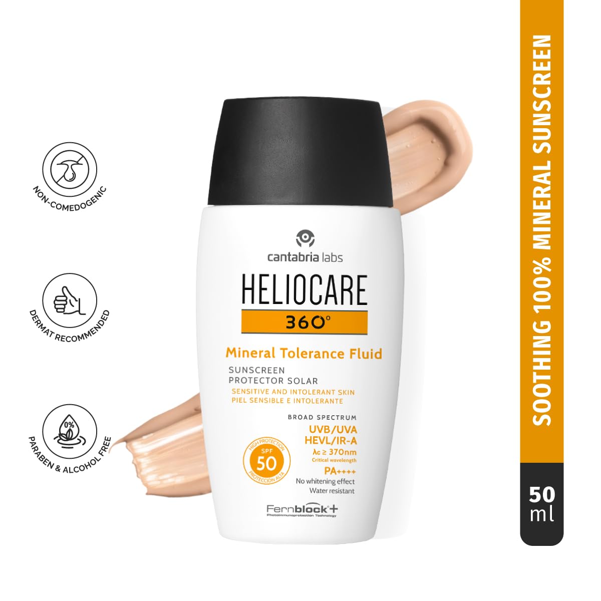 Heliocare texture close-up fluid drop, lightweight absorbency