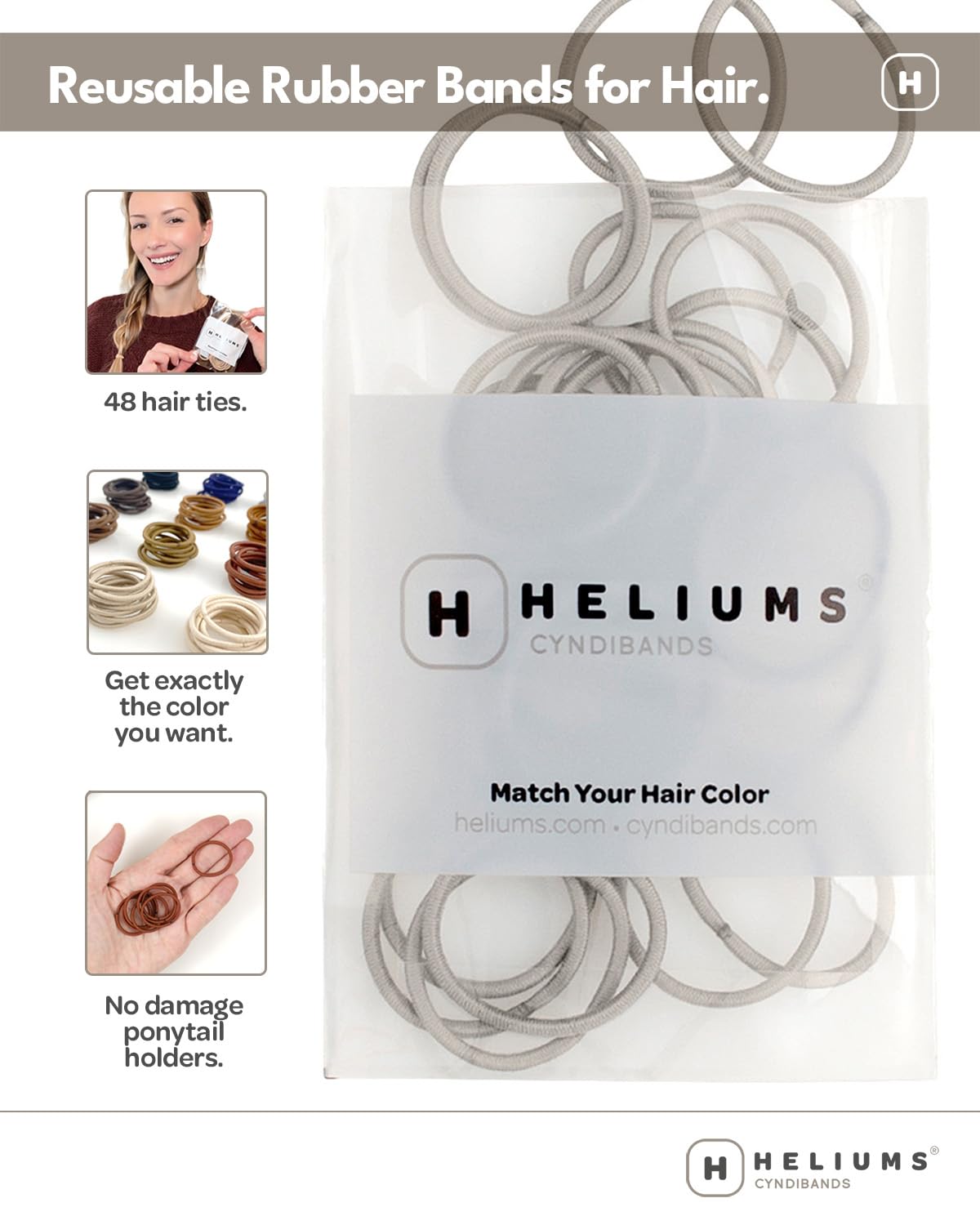 Heliums 48-count spread illustrating plentiful supply and quick replacements