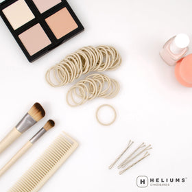 Heliums close-up of fabric-covered elastic texture for gentle snag-free hold