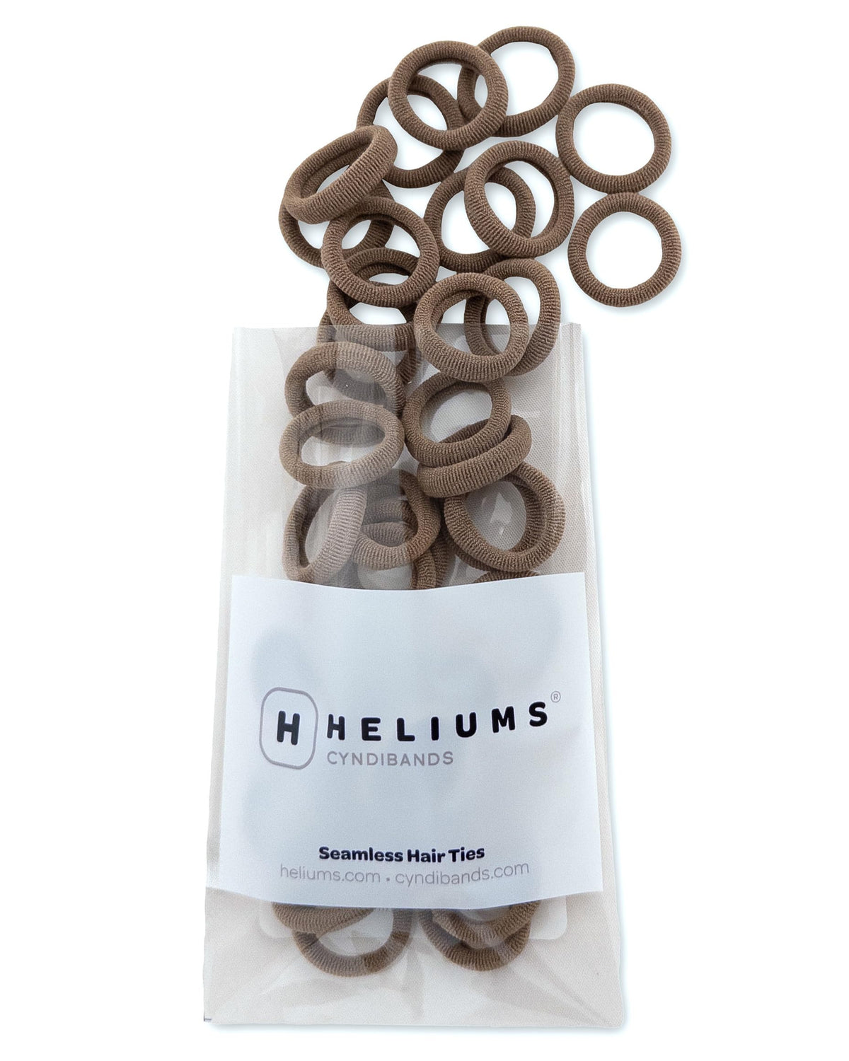 Heliums front packaging showing count and light brown color for neat storage