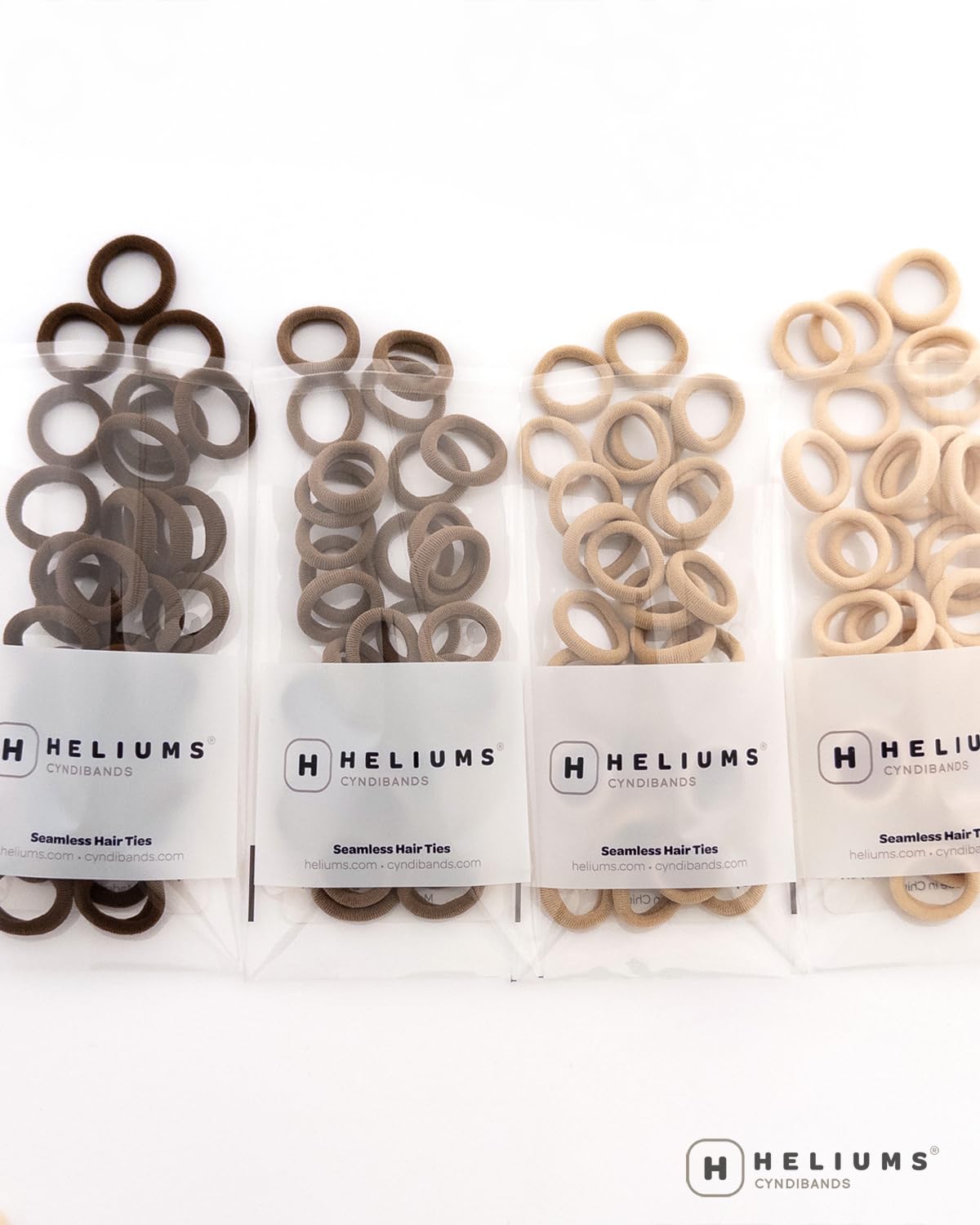 Heliums neutral shades laid flat showing color options for subtle blending