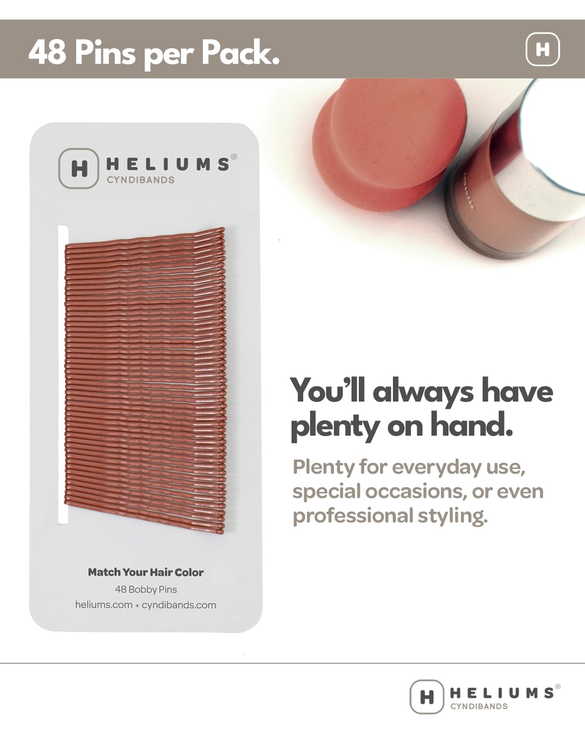 Heliums two-inch length shown next to ruler for accurate size reference
