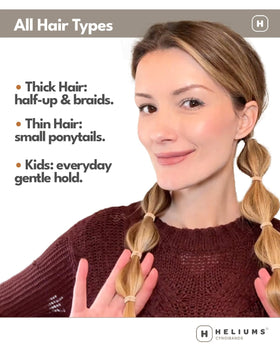 Heliums used in a braid showing three-loop strength and tidy finish