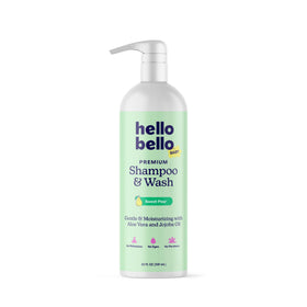 Hello Bello front packaging showing 20 oz bottle and sweet pear label for gentle cleansing