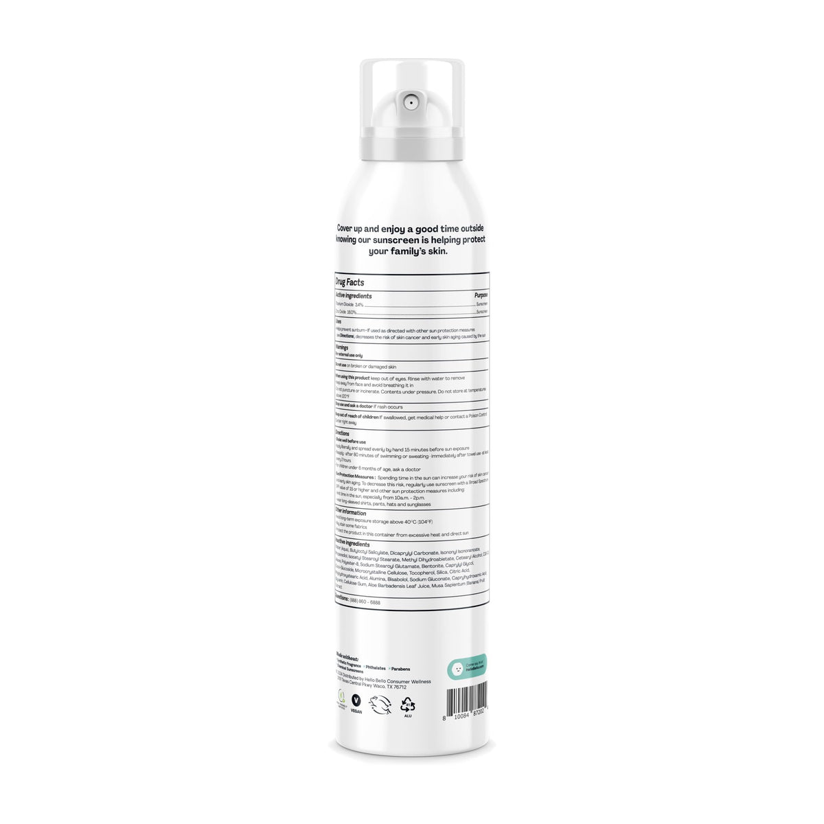 Hello Bello splash test illustrating 80 minutes water resistance