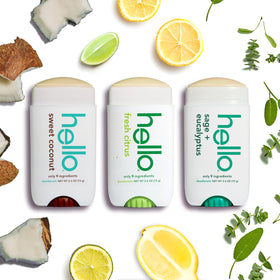 hello deodorant applied on arm demonstrating even coverage benefit