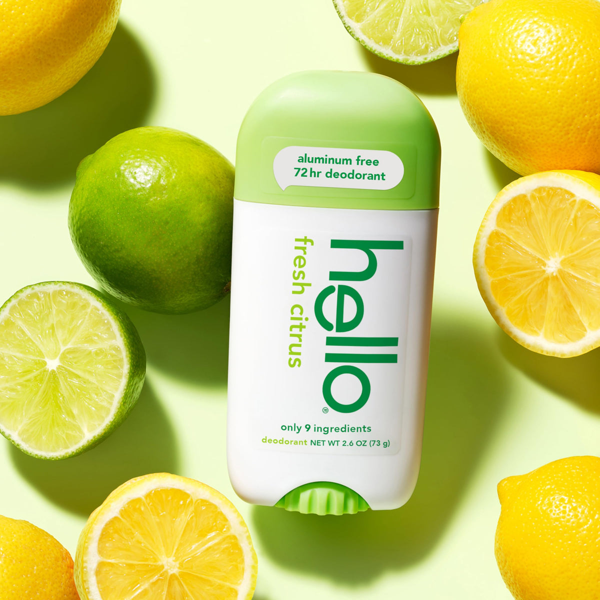 hello Fresh Citrus on bathroom shelf in lifestyle scene conveying daily routine ease