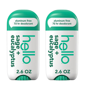 hello deodorant front packaging showing scent and two-pack benefit