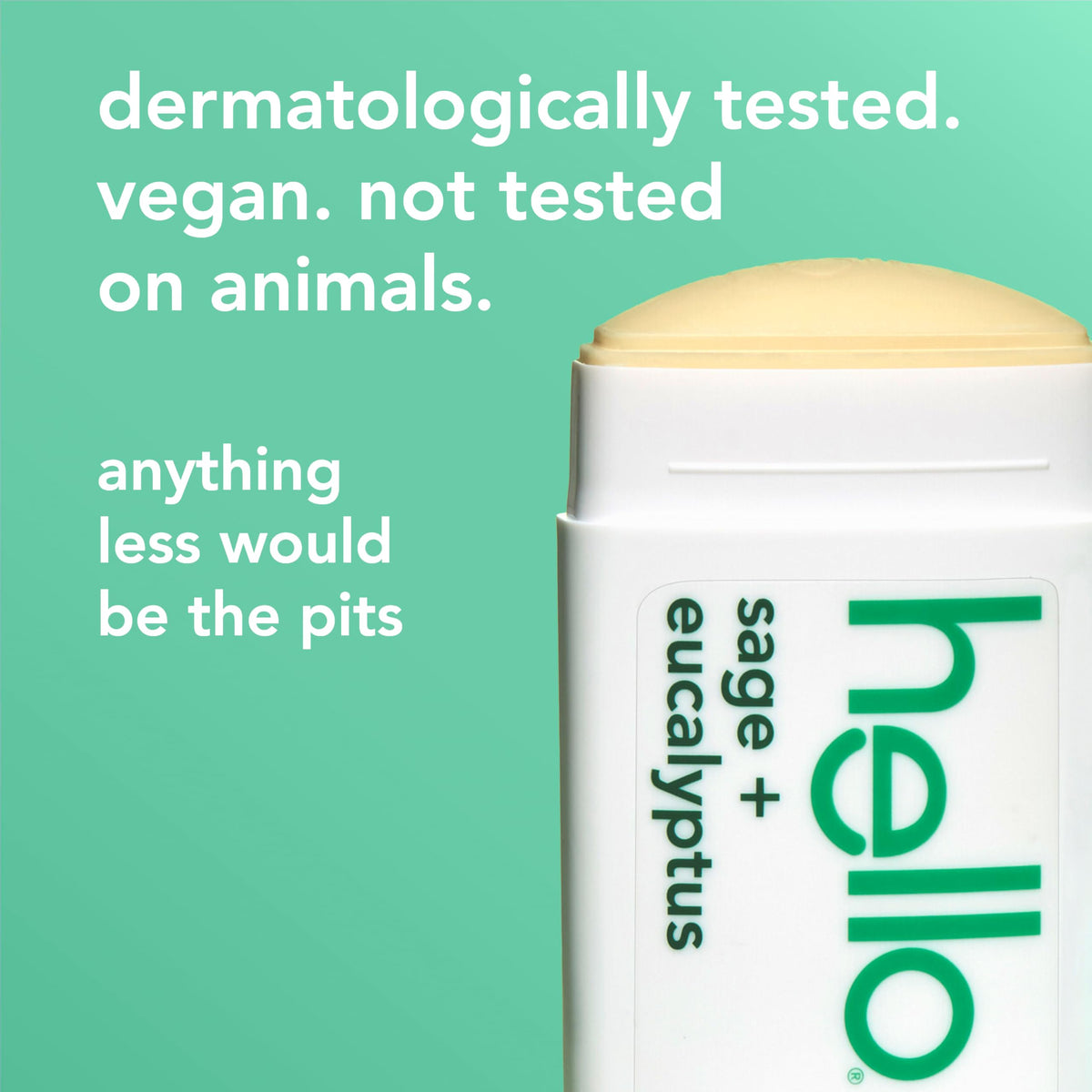 applying hello deodorant on underarm showing gentle, non-sticky finish