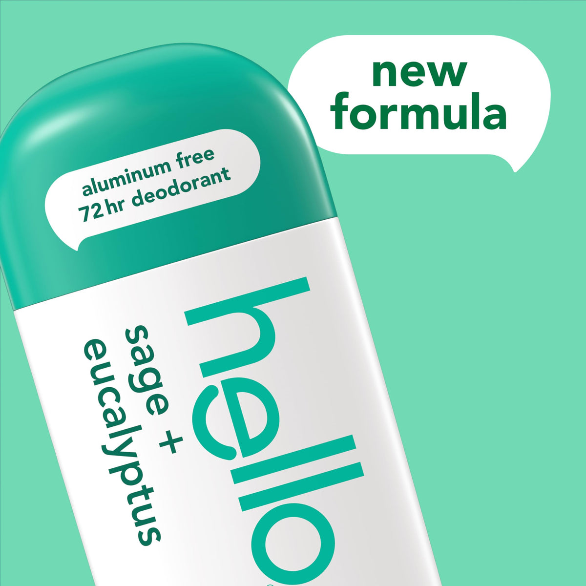 hello deodorant stick open top displaying smooth glide and coverage