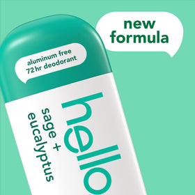 hello deodorant stick open top displaying smooth glide and coverage